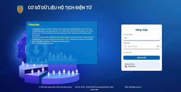 Công bố các dữ liệu hộ tịch thay thế giấy tờ trong giải quyết thủ tục hành chính